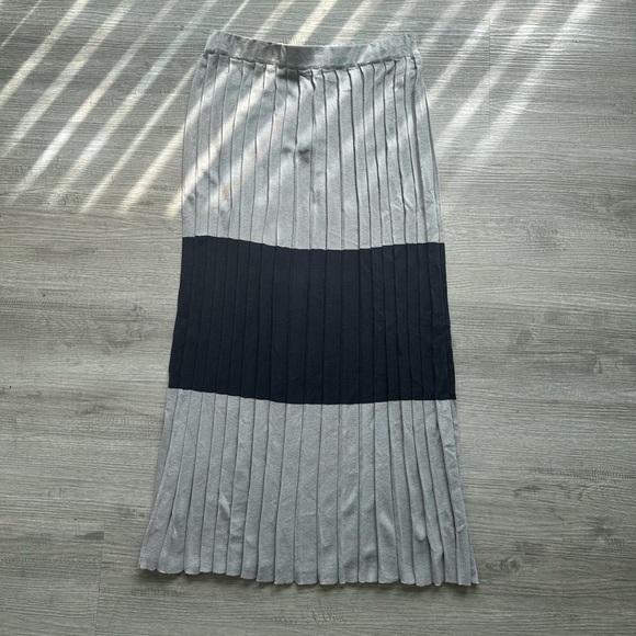 Weekend MaxMara  plaid maxi skirt Sz XL neutral office work elegant - Picture 3 of 4